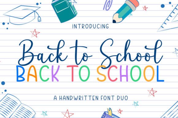 Back to School Duo: A Chic Script Handwritten Font for Branding