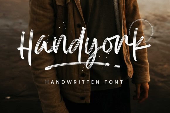 Handyork: A Textured Brush Font for Handmade Brands