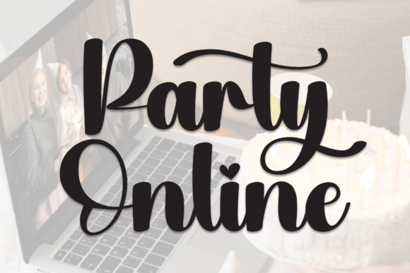 Party Online: A Modern Script Font for Elegant Editorial Design