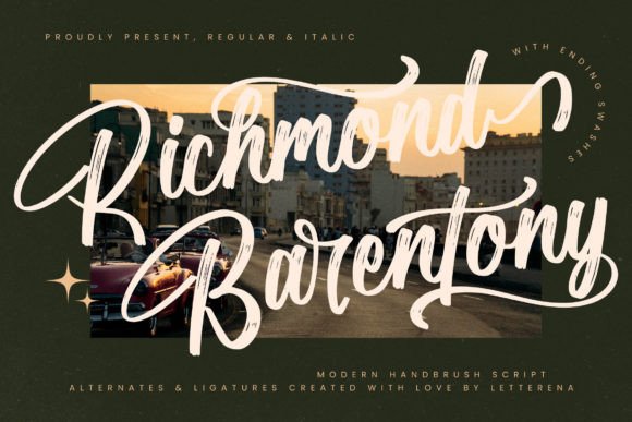 Richmond Barentony: A Premium Script Font for Elegant Branding