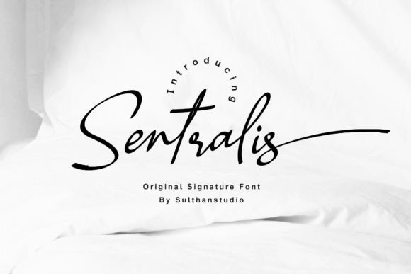 Sentralis: An Elegant Script Font for Editorial Design