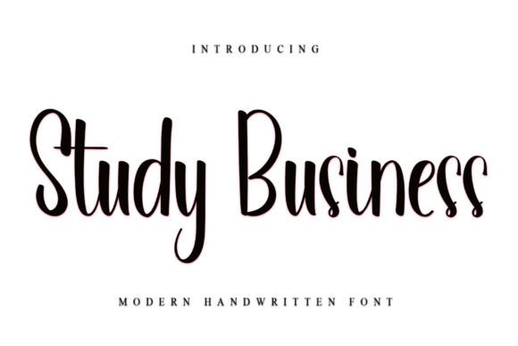 Study Business: A Handwritten Font for Branding