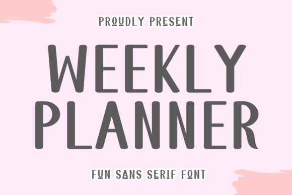 Weekly Planner: A Playful Script Font for Editorial Design